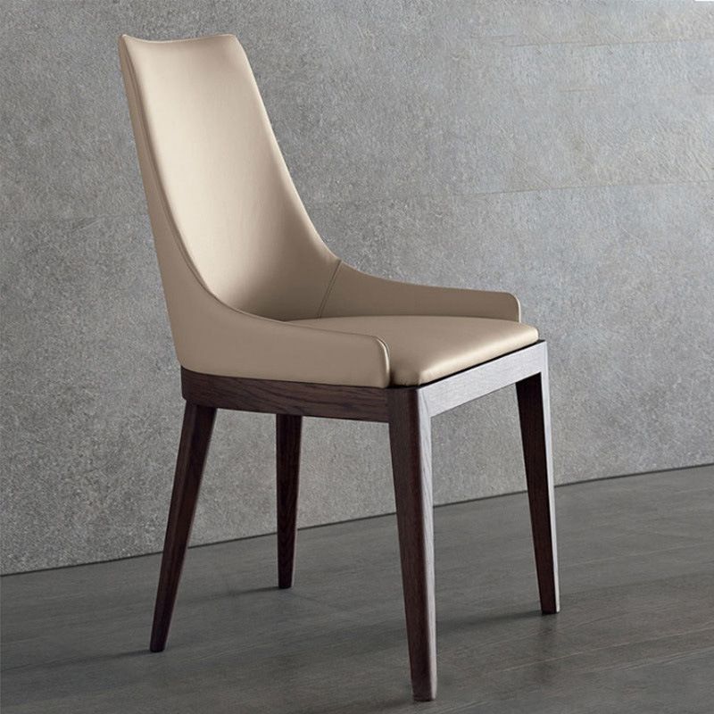 Wood Kitchen Dining Side Chair Contemporary Upholstered Dining Chair