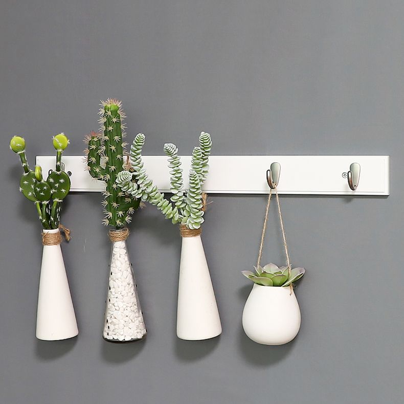 Modern Wood Coat Rack Wall-Mounted with Hooks Entry Hall Tree