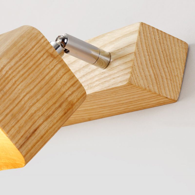 Bare Bulb Vanity Sconce Lights Ultra-modern Wood Wall Sconce Lighting for Bathroom