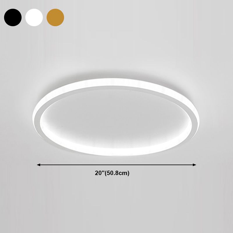 Modern Flush Mounted Ceiling Lights Ring LED Ceiling Mount Lighting with Silicone Shade