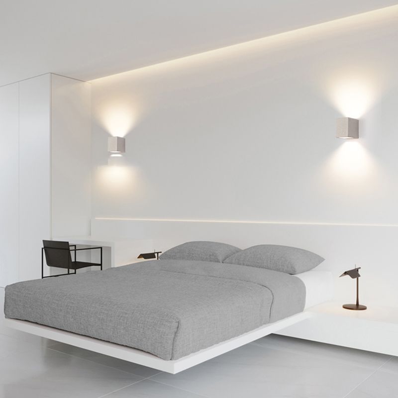 Pallen cúbico Splke Lighting Fixture Concreto Estilo simple Flush Monte Luz de pared