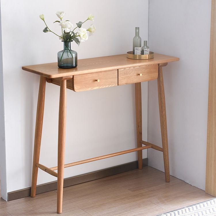 Modern Pub Height Dining Table Natural Oak Counter Height Table