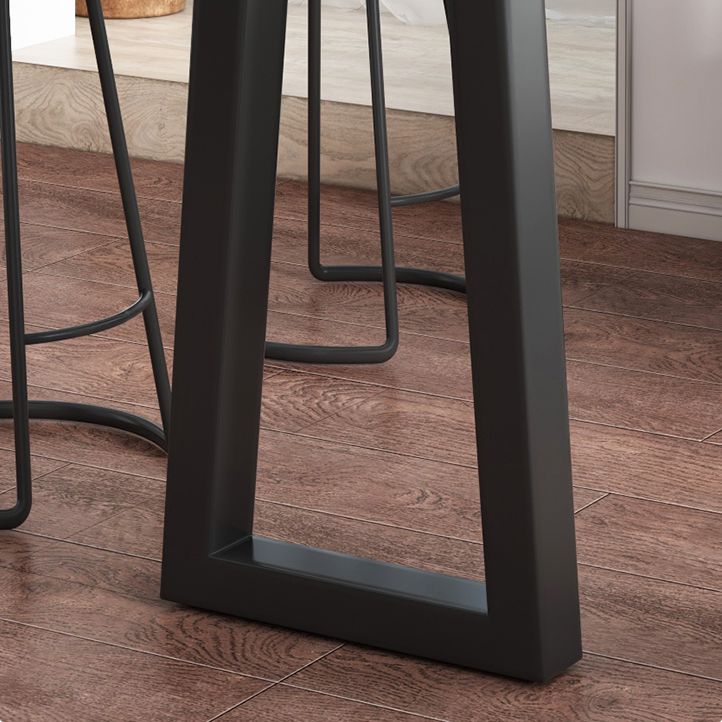 Modern Rectangle Counter Set 1/3 Pieces Solid Wood Counter Table with Backless Stools