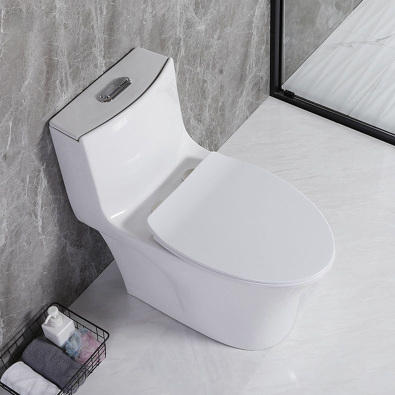 Modern Siphon Jet Toilet Floor Mount Flush Toilet with Toilet Seat