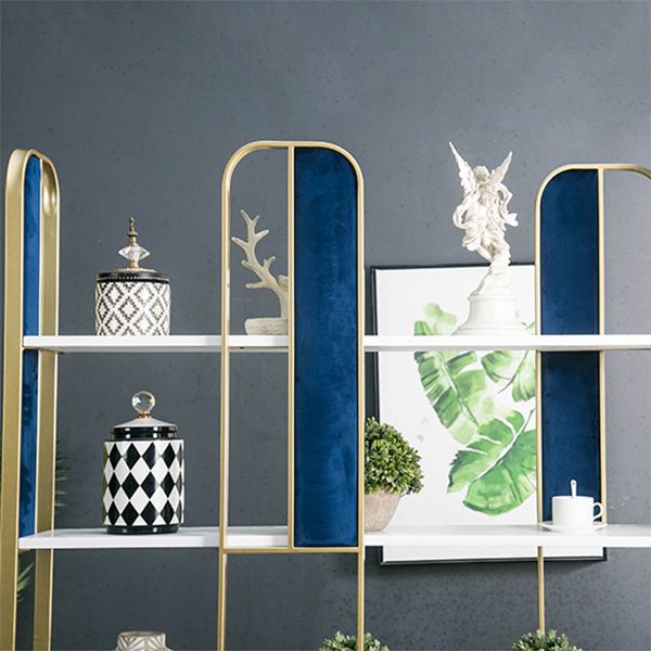 Metal Open Back Bookshelf Skandinavian vertikaler Eisenrahmen Bücherregal