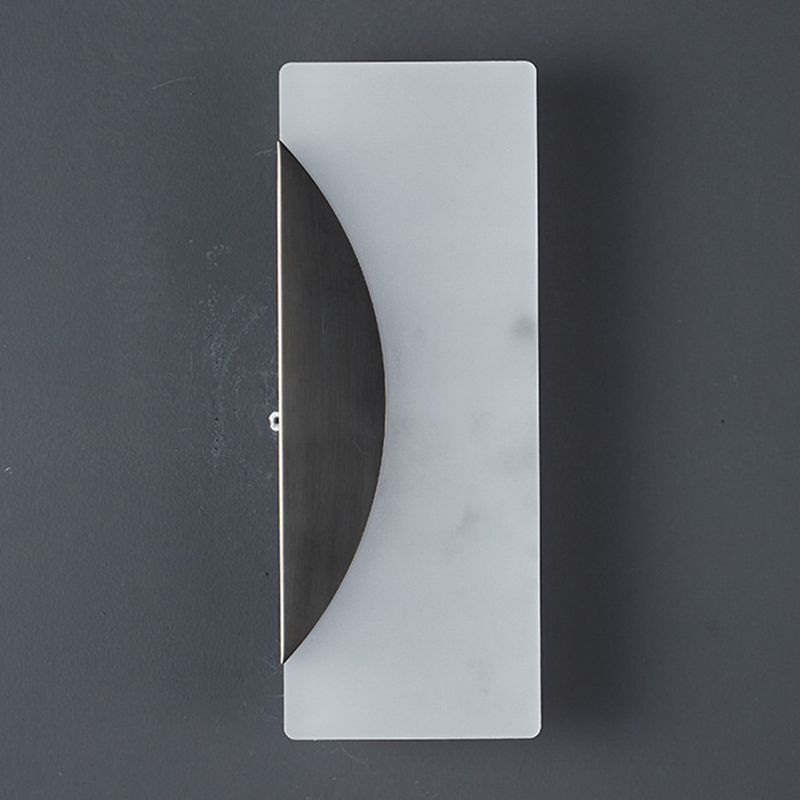 1-Light Rectangle Wall Lamp Modern Metal Sconce Light Fixture