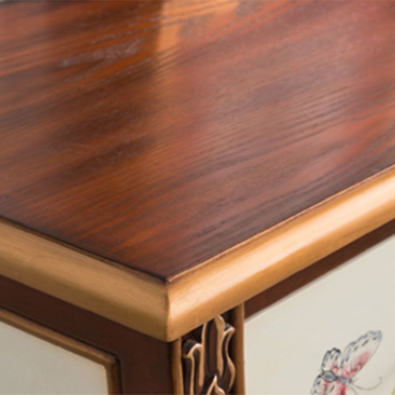 Traditional Storage Chest Solid Wood 15.6 Inch Width Dresser