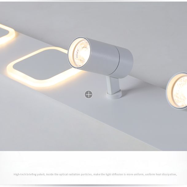 Luz de techo de semi-ras de LED rectangulares en blanco en simplicidad moderna Montaje a ras de hierro forjado con sombra acrílica