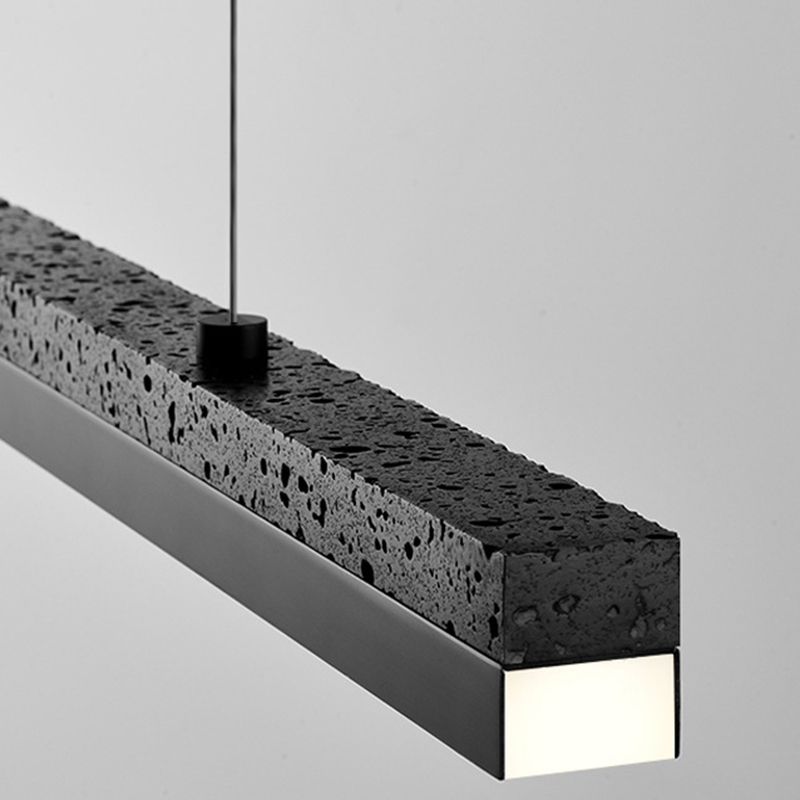 Contemporary Hanging Light Linear Stone Island Light Fixture for Dining Room