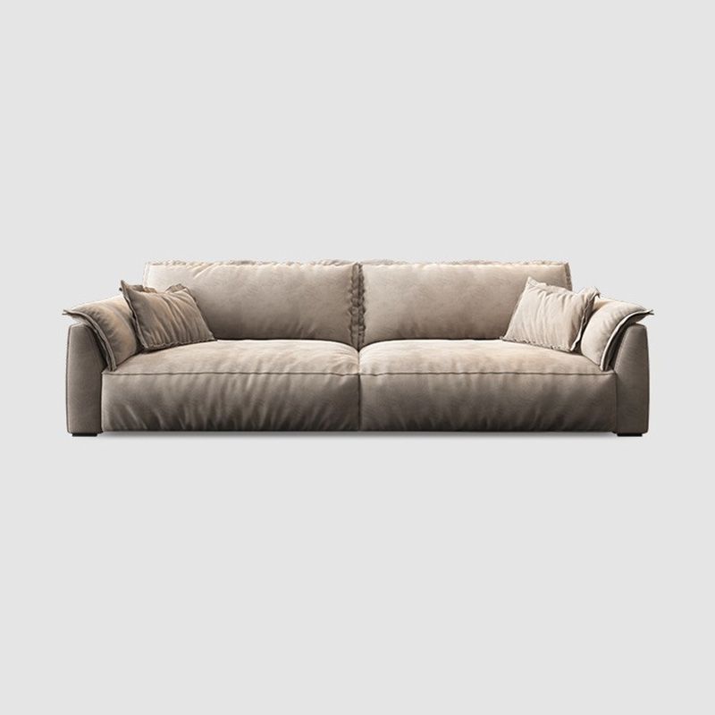 Pillow Top Arm Sectionals Velvet Sofa with Cushion Back for Apartment