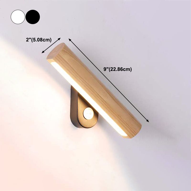 Luz de pared de estilo de estilo moderno forma de madera de madera de mono de pared de 1 luces