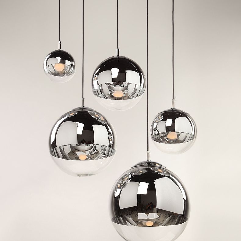 Globe Hanging Pendant Light Modern Simple Glass Pendant Light Fixtures for Restaurant