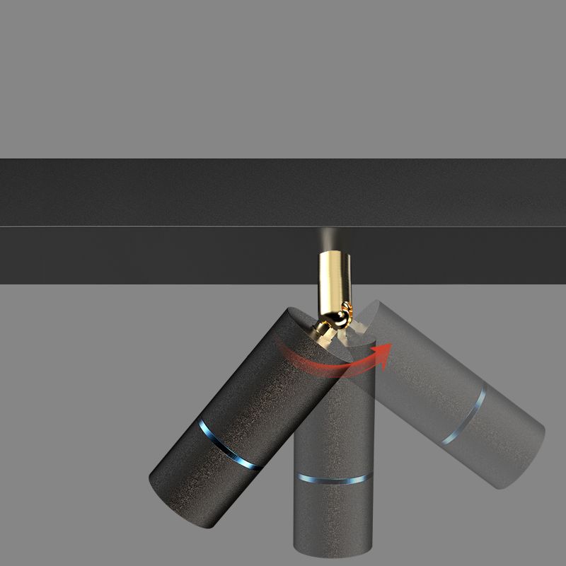 Luz de la isla de cilindro de estilo contemporáneo Luz de la isla de metal en negro