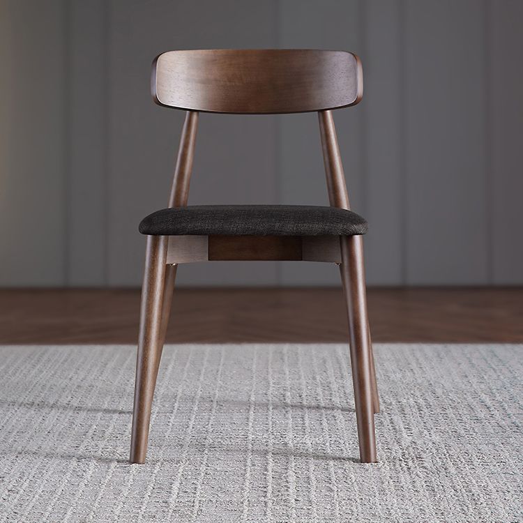 Contemporary Style Dining Chair Armless Dining Chair with Wooden Legs for Kitchen