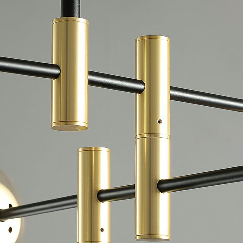 Lustres sphériques contemporains Lumières de lustre en verre