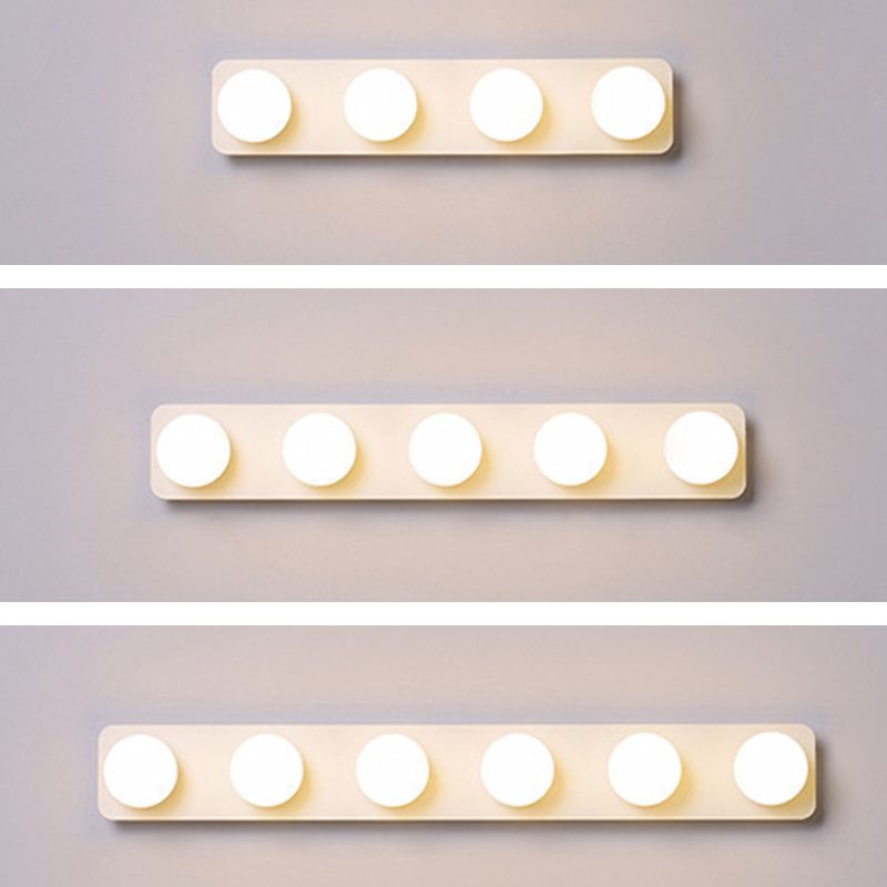 Moderne eenvoudige ijdelheid Mirror Licht LED BALL ACRYL TADE TADHE TADHADE BADKADE LACKING Ideeën