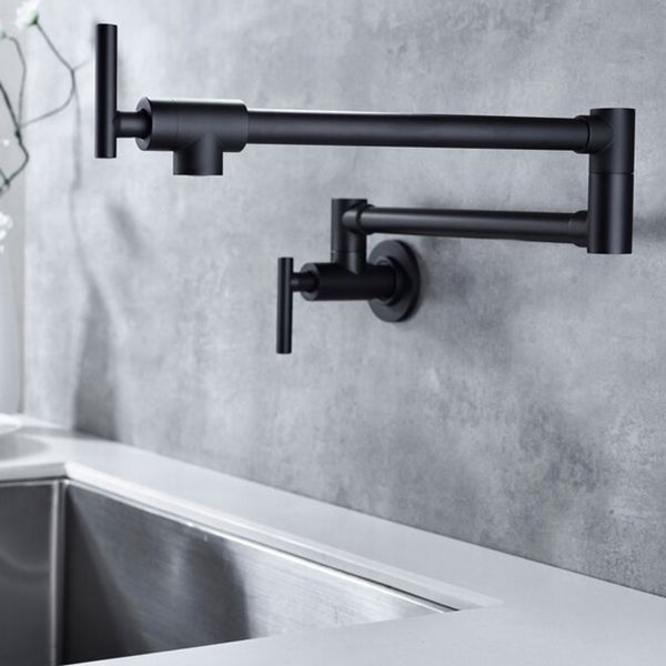 Modern Metal One Hold Wall Mounted Pot Filler Low Profile Filler