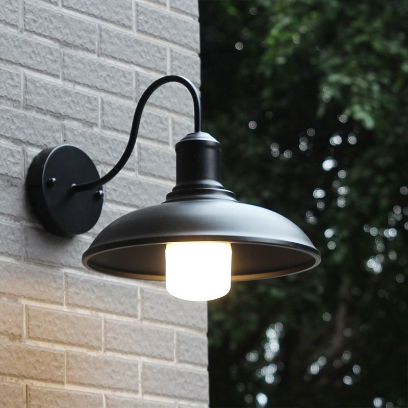 Accesorios de iluminación de cuello de cabello de metal estilo industrial 1 lámparas de pared de luz