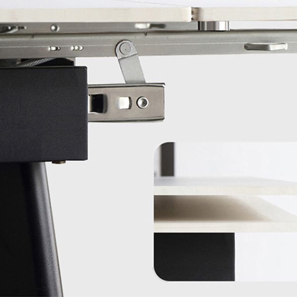 Contemporary 1/2/5/7 Pieces Furniture Rectangle Stone Dining Set in White