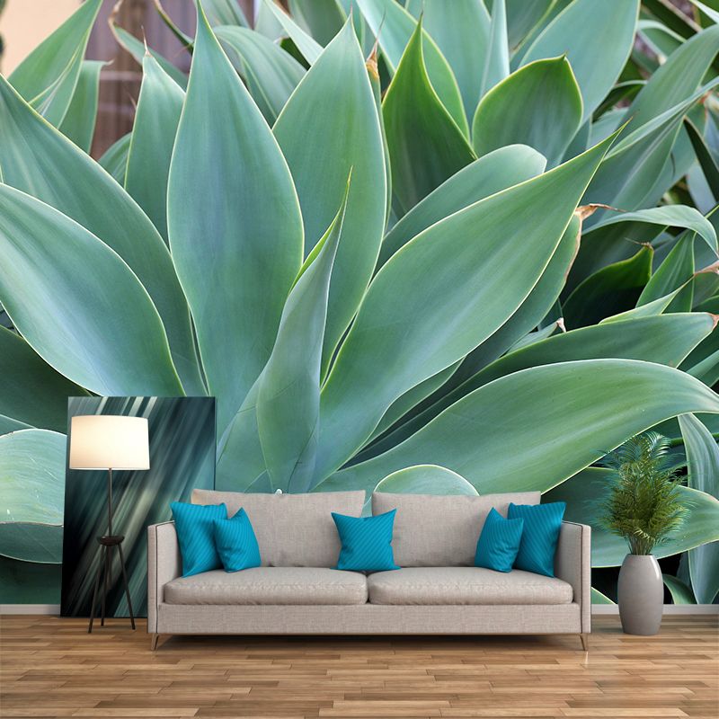 Green Agave Plant Wall Murals for Reading Room Home Decor, Made to Measure