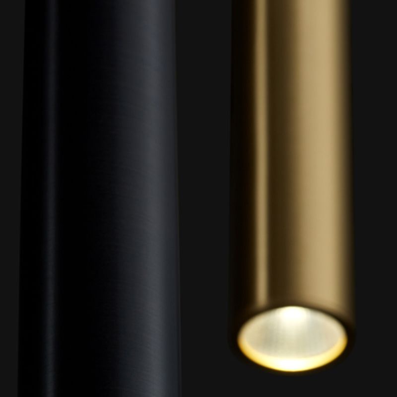 Metal Linear Shape Hanging Lights Modern Multi Light Pendant Light pour salle à manger