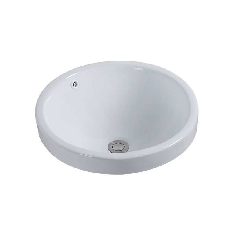 Contemporary Oval Wash Stand Ceramic Metal Undermount Bathroom Sink