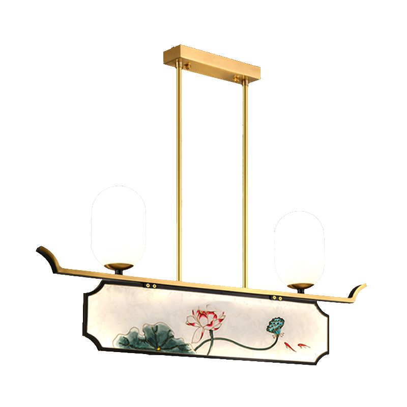 Accesorios de iluminación de la isla de cilindro modernos iluminación de vidrio