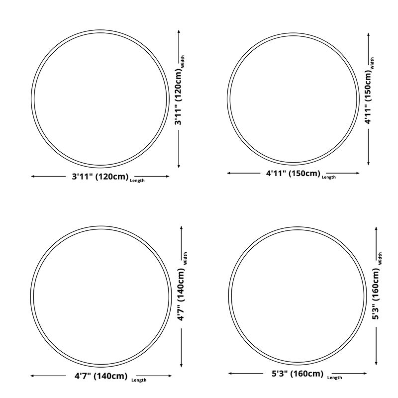 Fresh Modern Round Rug Simplicity Floral Print Rug Polyester Non-Slip Backing Rug for Home Decor