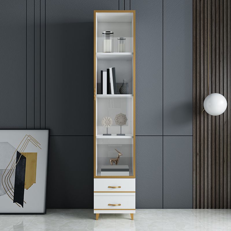 82.68"H Bookcase Contemporary Style Bookshelf With Doors for Office Home