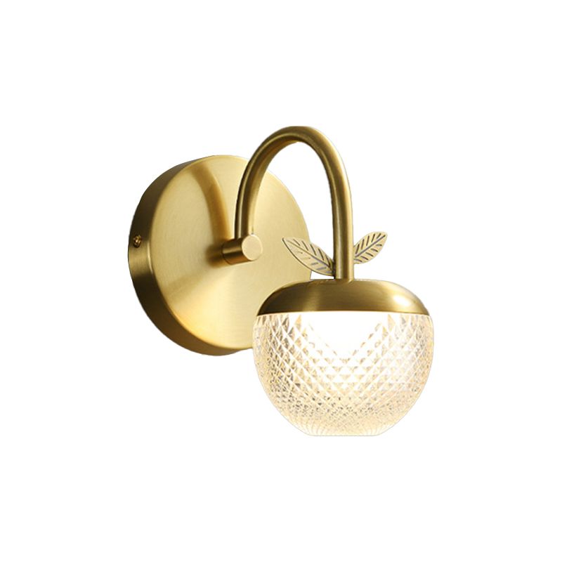 1/2/3-Light Golden Contemporary Bathroom Vanity Light LED Bath Bar