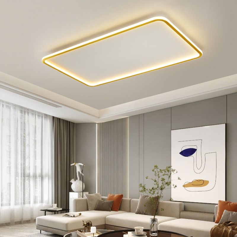 Simplicity Ceiling Lamp Linear LED Flush Mount Light Fixture with Acrylic Shade
