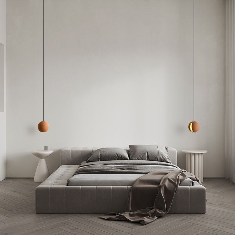 Lampe suspendue en forme de boule de ciment lampe suspendue rousset de style nordique pour chambre à coucher