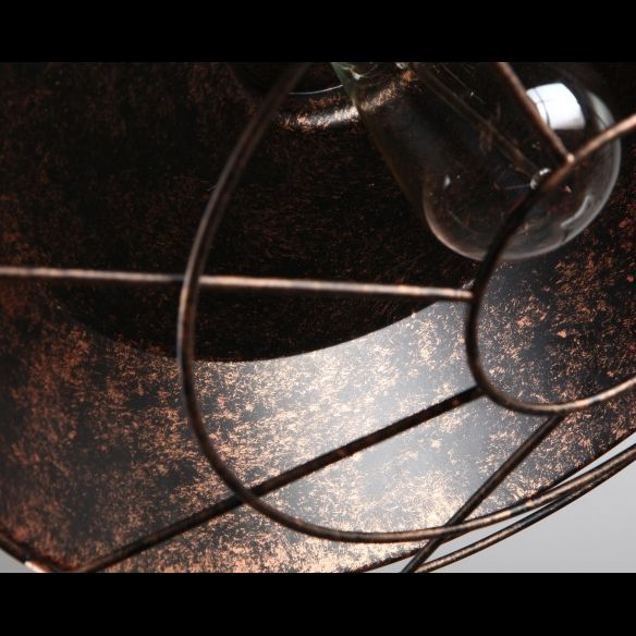 1 leichte Anhänger Leichte industrielle Retro -Schatten -Schatten -Metall -Hang -Lampe mit Grill für Esszimmer