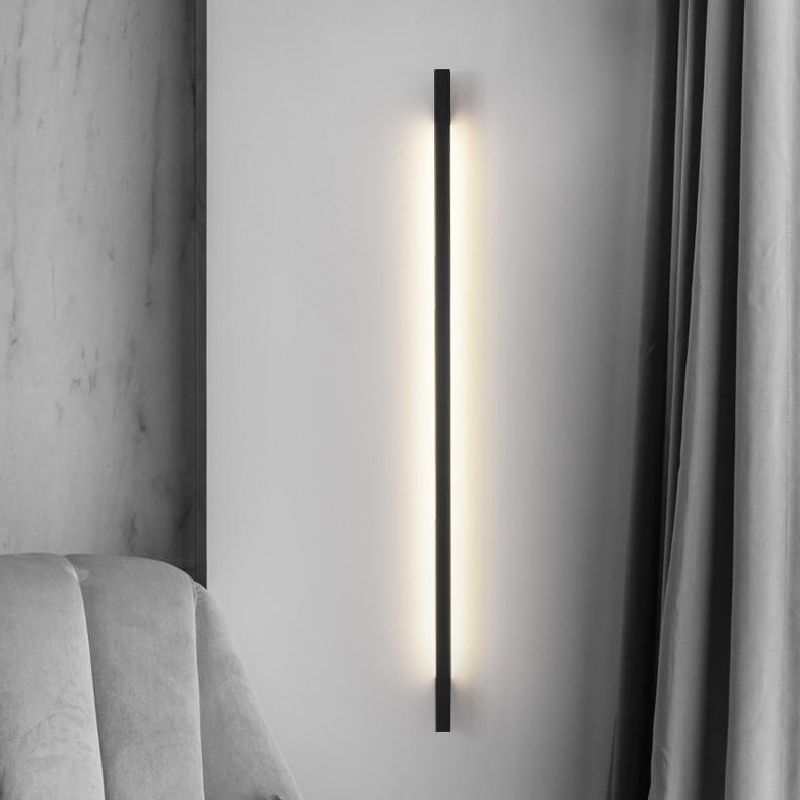 Single Modern Black/Golden Wall Mounted Sconce Linear Wall Light for Living Room
