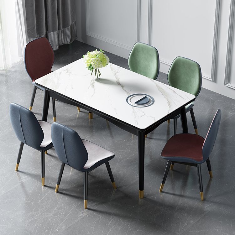 Mesa de comedor estándar superior de piedra sinterizada industrial Mesa de comedor rectangular para cocina