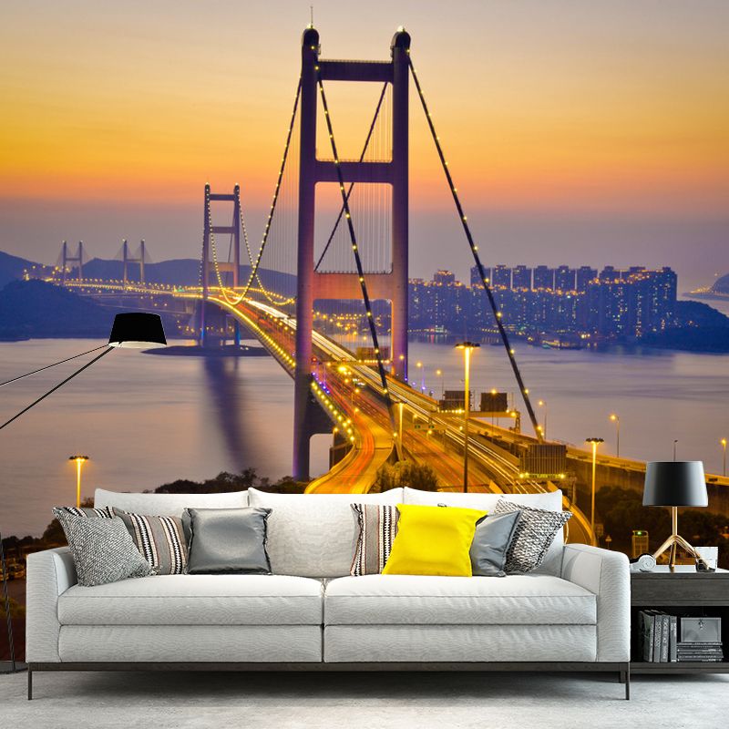 Grandiose Murals Bridge and River Wall Covering for Meeting Room, Non-Woven Material