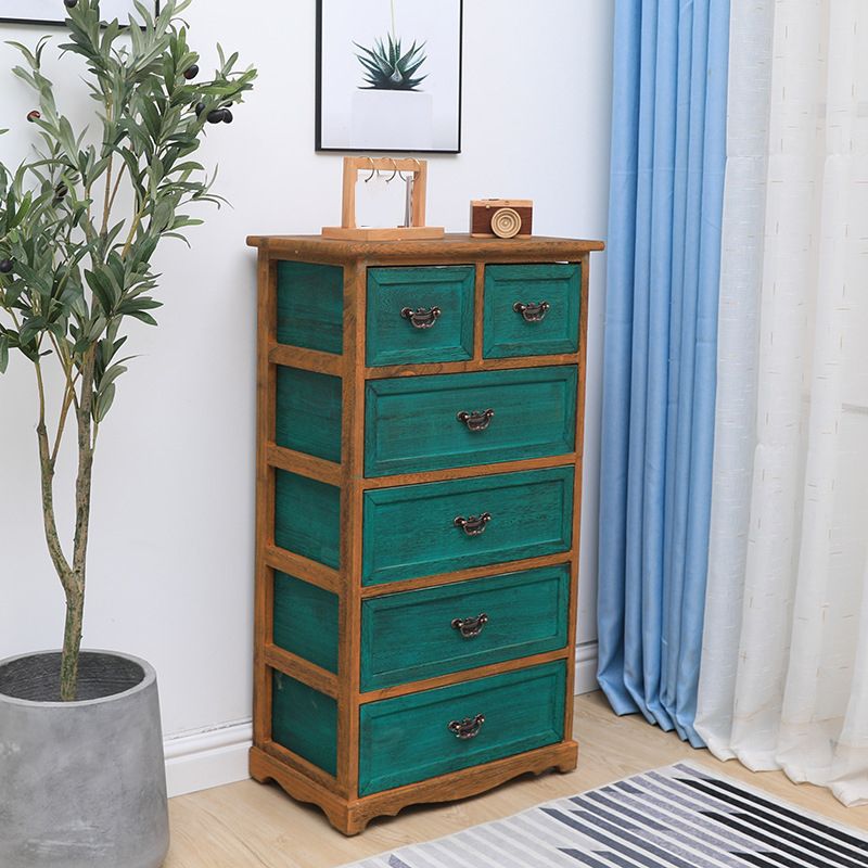Traditional Matte Finish Storage Chest Bedroom Solid Wood Dresser