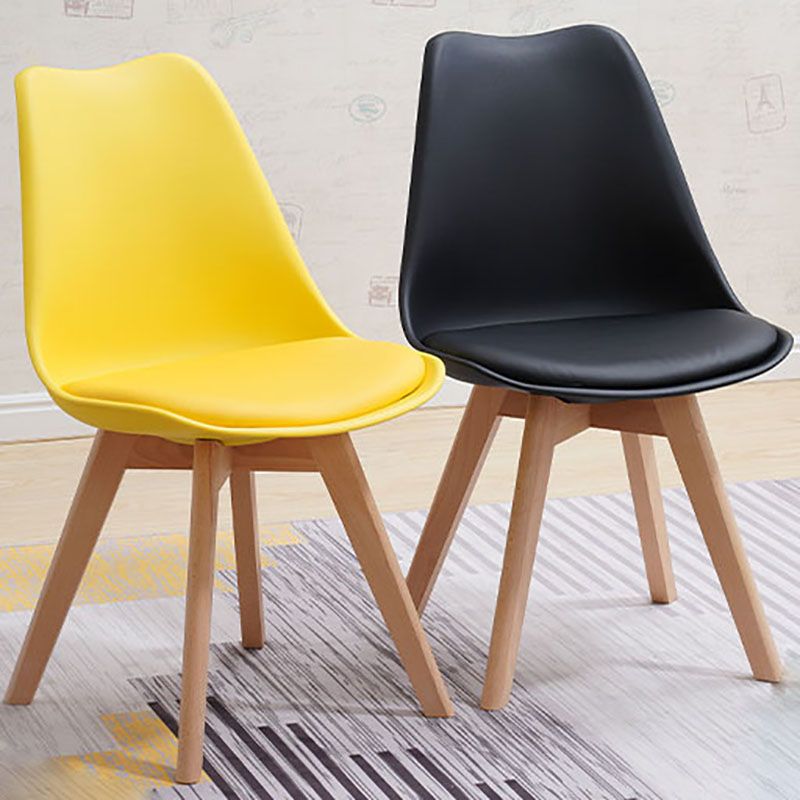 Sedie da cucina in stile contemporaneo sedia laterale senza braccio con gambe in legno