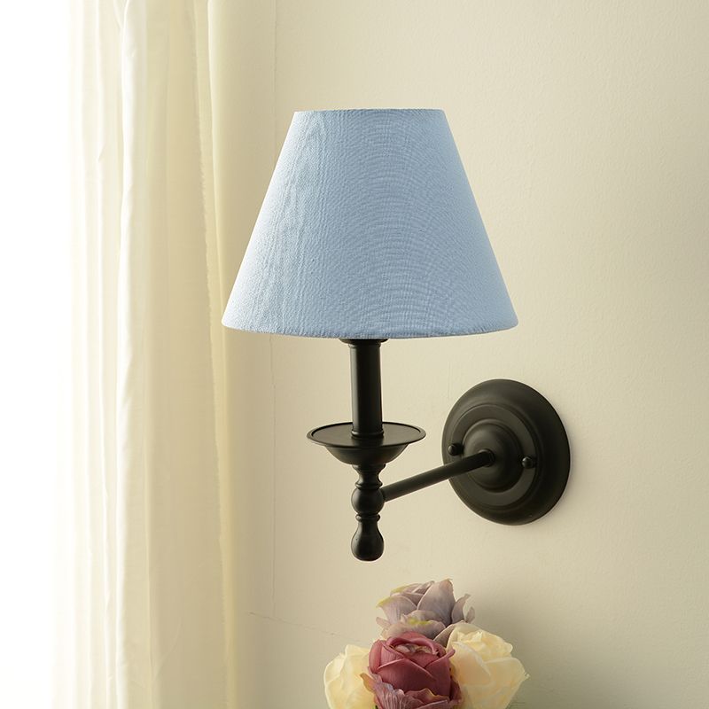 Macaron Wall Mount Light 1-Light Wall Light with Fabric Shade for Dining Room