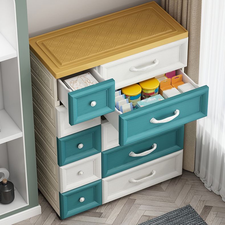 Plastic Storage Cabinet With Drawer Modern Wardrobe Armoire for Home