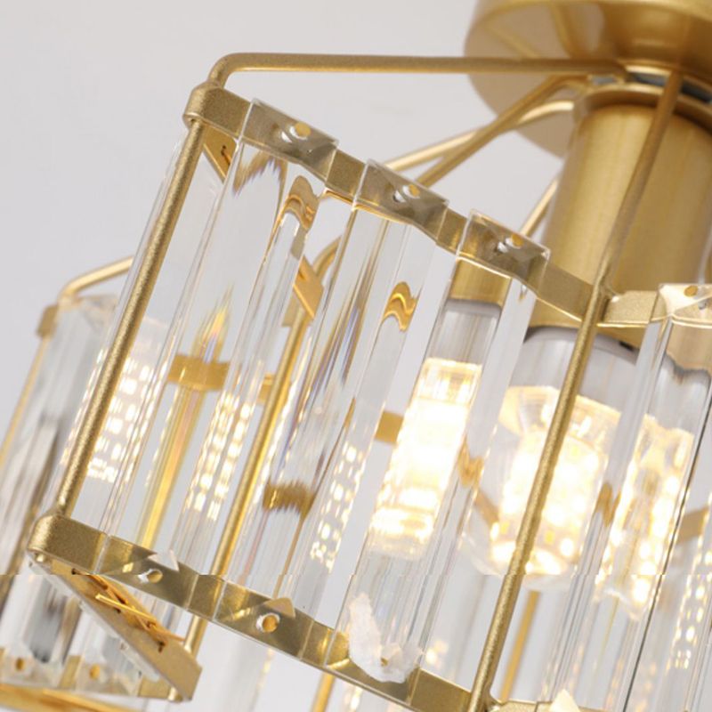 Modern Ceiling Light Creative Flush Mount Ceiling Light Fixture with Crystal Shade