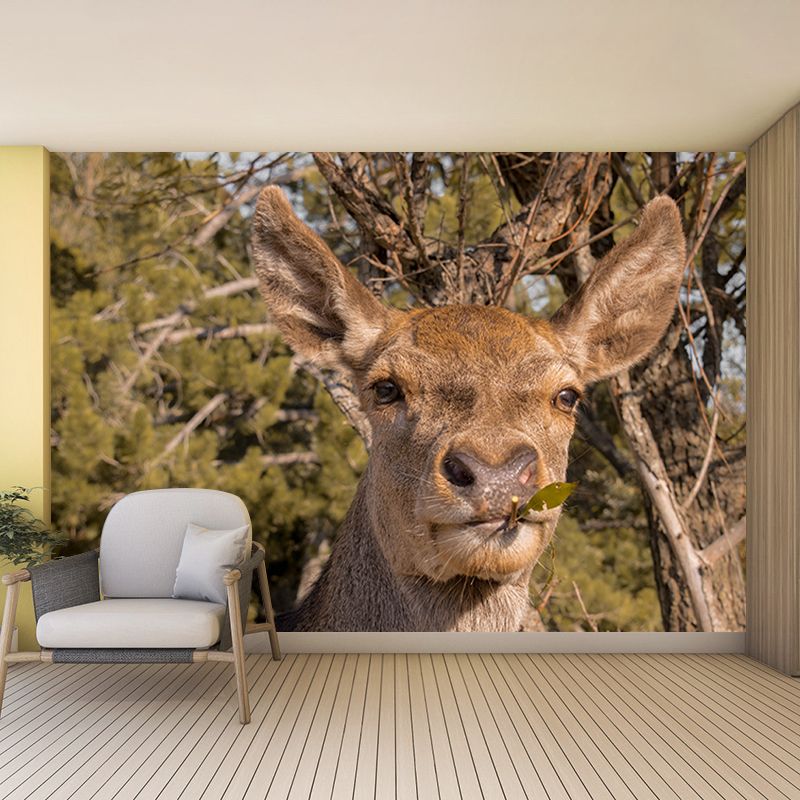 Deer Murals Moisture Resistant Classical Hallway Wall Decoration, Personalised Size