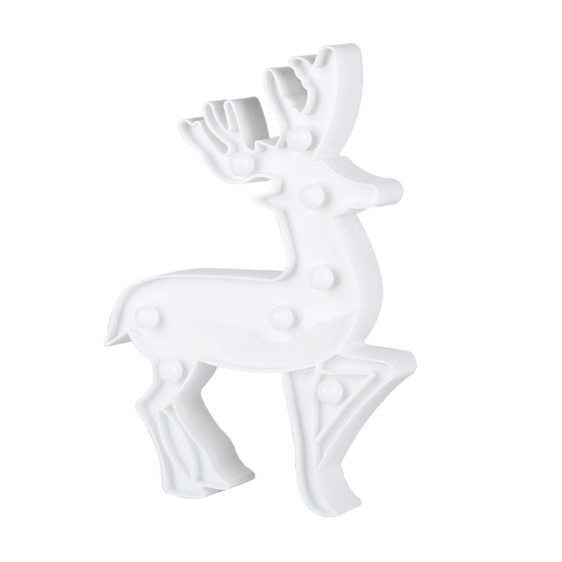 White Christmas Element Night Lighting Modern Style Battery LED Plastic Nightstand Light