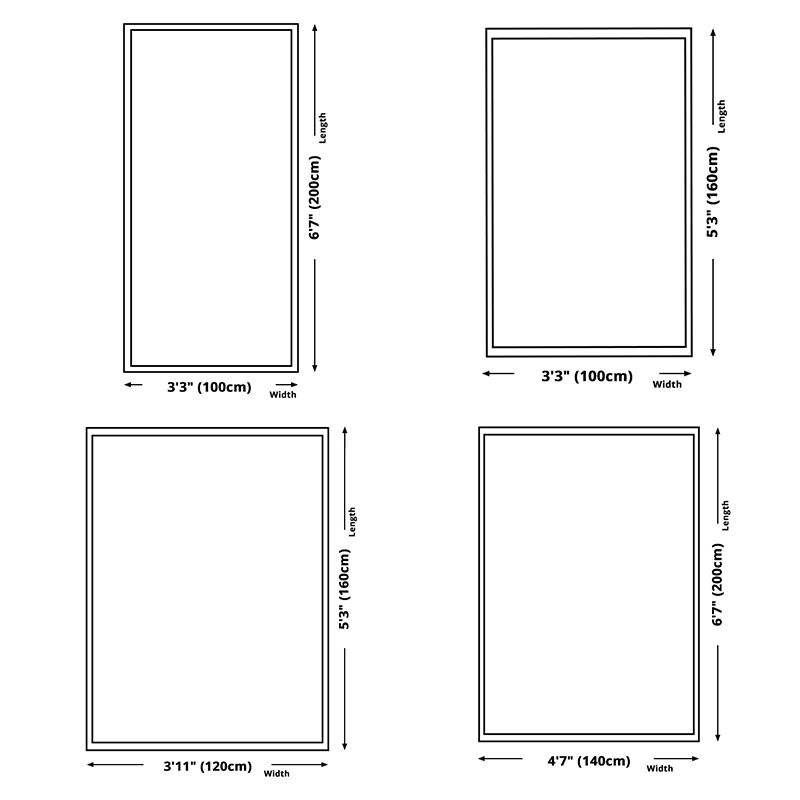 Multicolor Vintage Area Carpet Polyester Ethnic Floral Pattern Indoor Rug Easy Care Carpet for Living Room