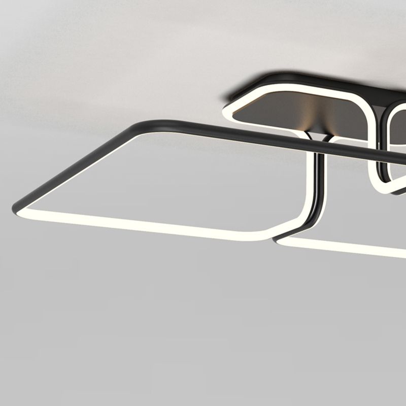 Luz de montaje de montura de color cuadrado de metal 2 2 luces Luz de techo de montaje con rasgo