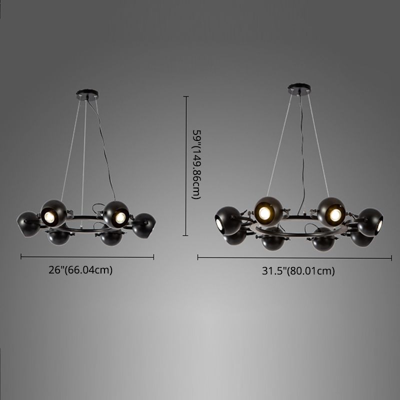 Assayements d'éclairage rond Postmodern Chandelier pour salle à manger du salon
