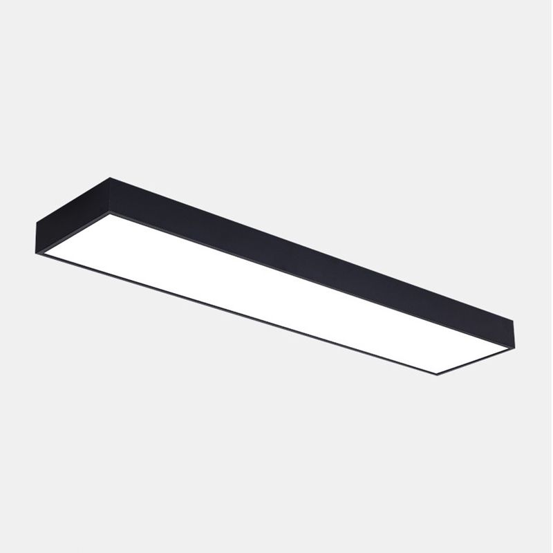 Modern Simple Rectangle Ceiling Lamp Aluminium 1 Light Flush Mount Light for Office