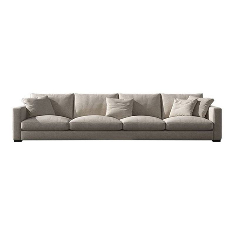 Modern Fabric Standard Sofa Square Arm Cushions Sofa for Living Room