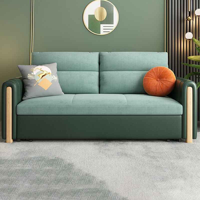 Convertible Contemporary Slipcovered Bed Sofa Couch with Pillows