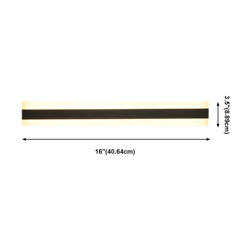 Luces de apliques de pared lineal contemporánea 1 Light Light Light Accesorio con sombra acrílica